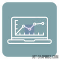 Laptop Infographic with chart JG