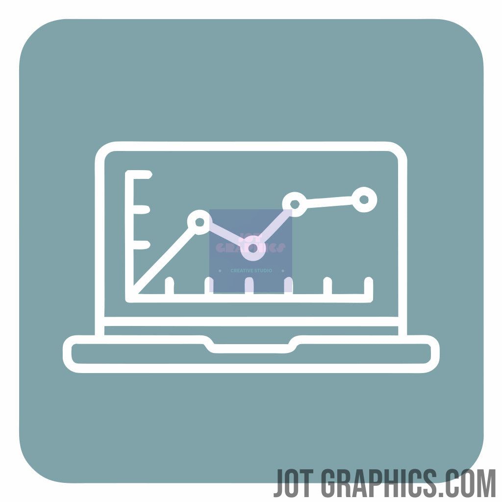 Laptop Infographic with chart JG